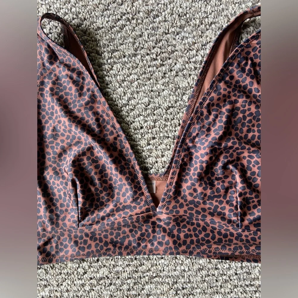Old Navy Brown And Black Animal Print Bikini Top - Picture 3 of 7